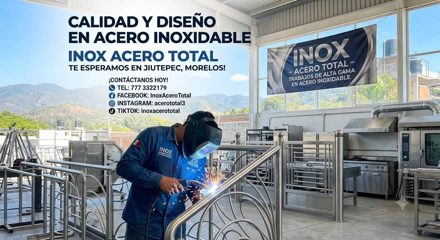 Fabricación de acero inoxidable en taller Acero Total
